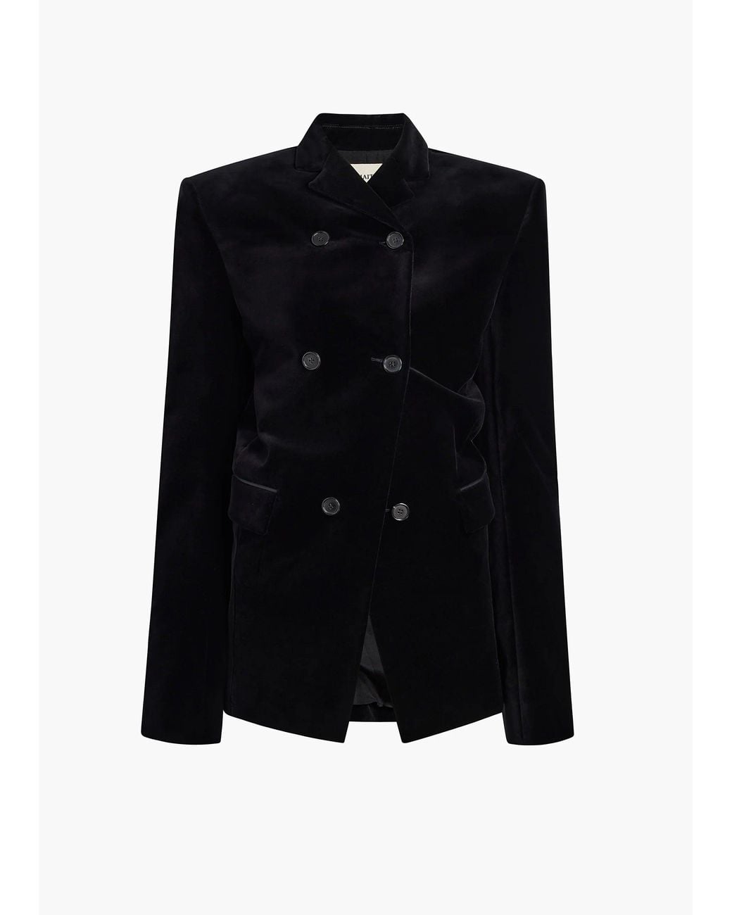 Khaite Black Rolo Jacket Velvet