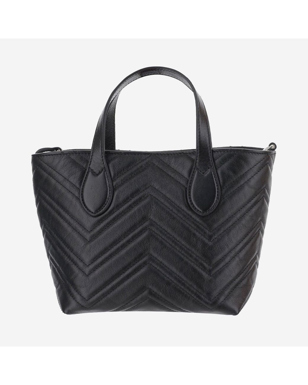 Gucci Black Nappa Leather Handbag Hand Bags