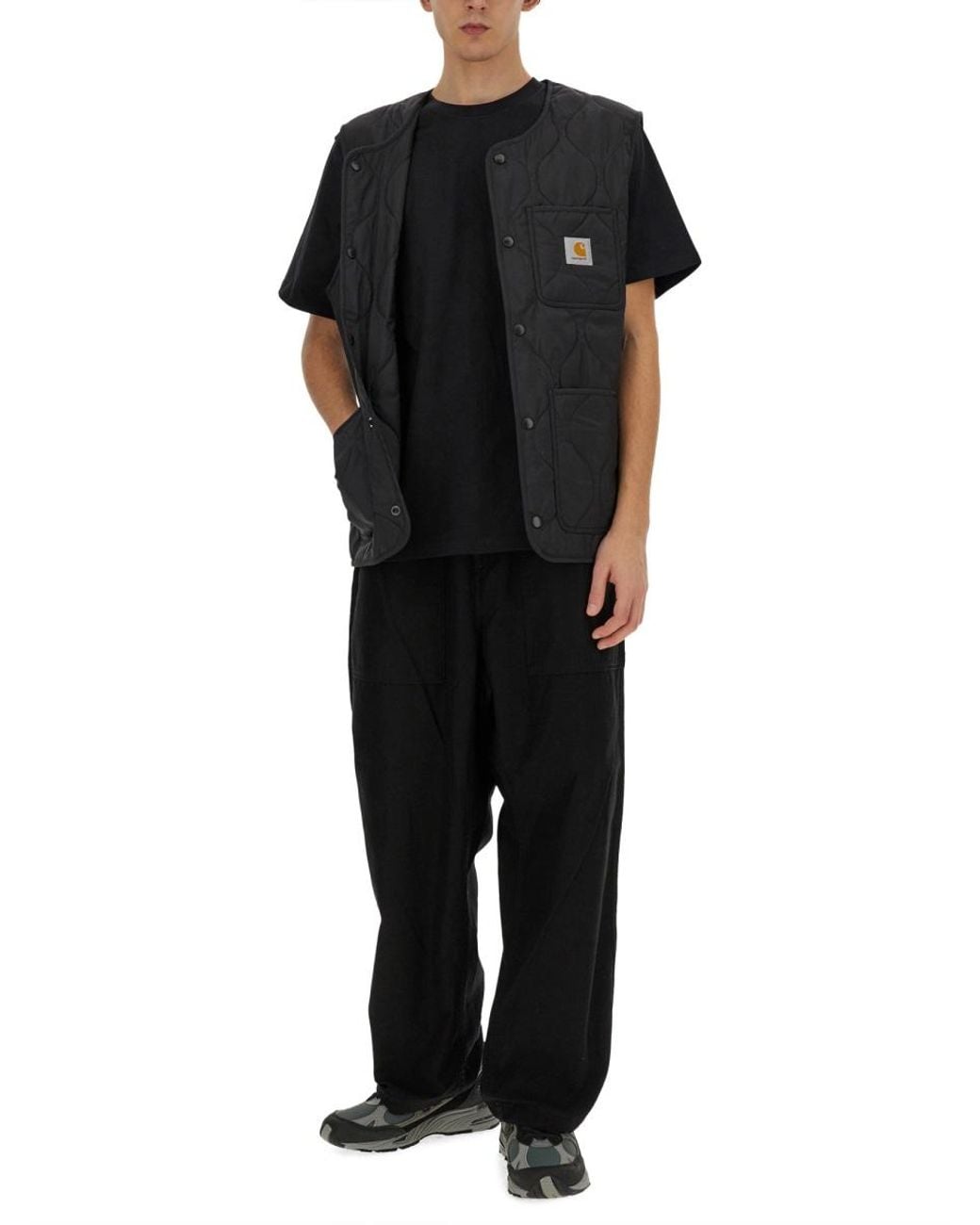 Carhartt Black Belted Pants Cotton Trousers for men