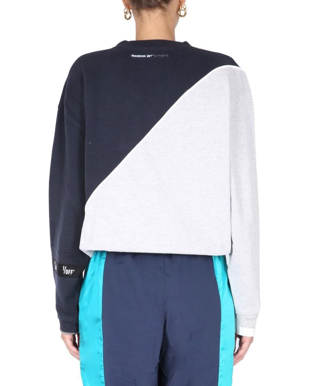 1/OFF Blue Crew Neck Sweatshirt