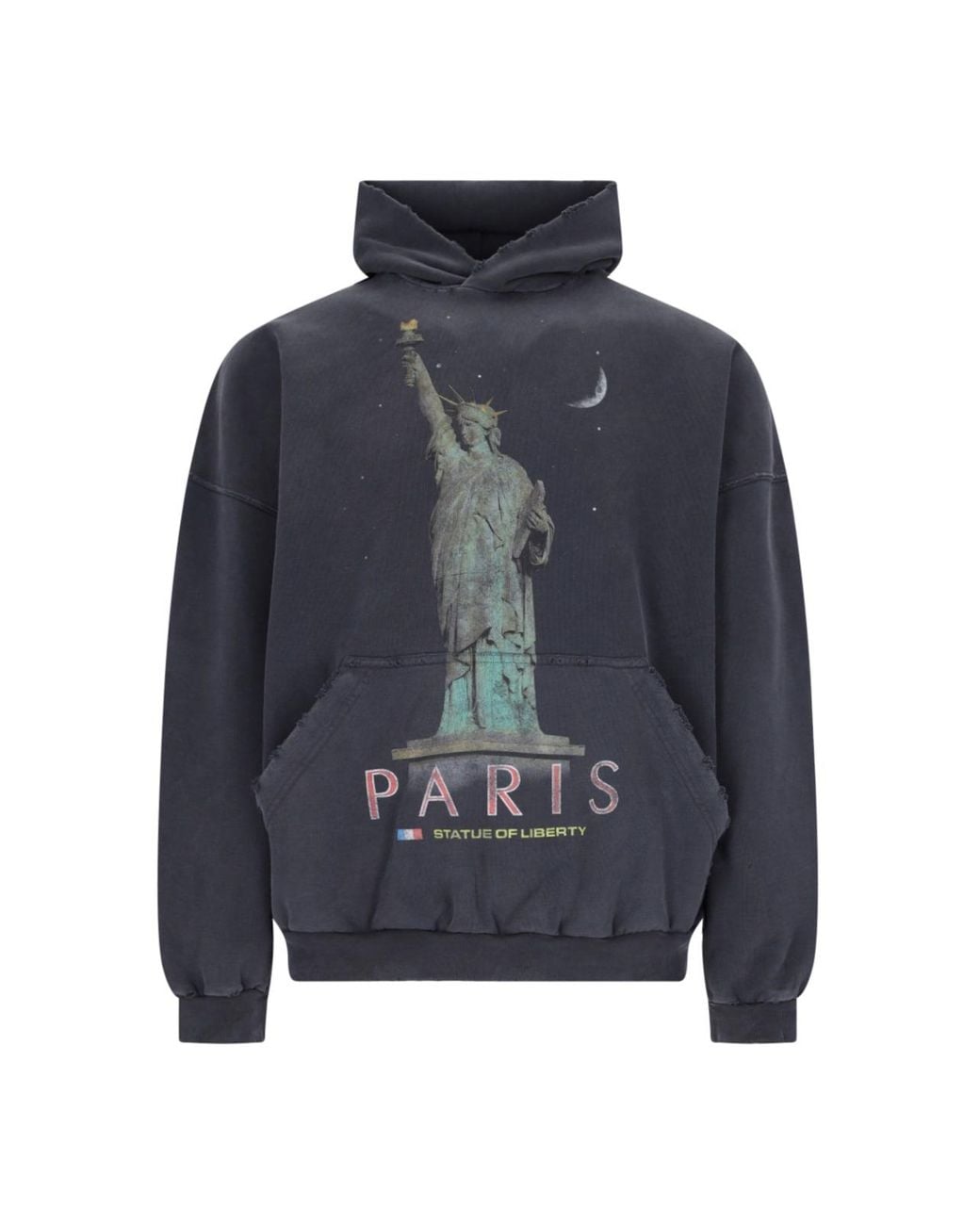 トップス BALENGIAGA liberty hoodie Balenciaga Black 'Paris' Liberty Hoodie Balenciaga