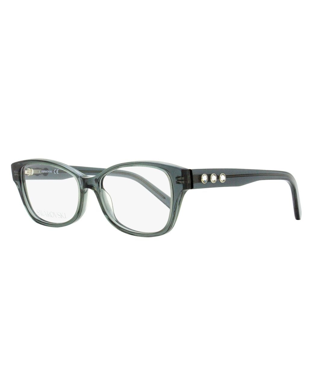 Swarovski Black Rounded Rectangular Eyeglasses Sk5430 020 53Mm Plastic (Acetate)