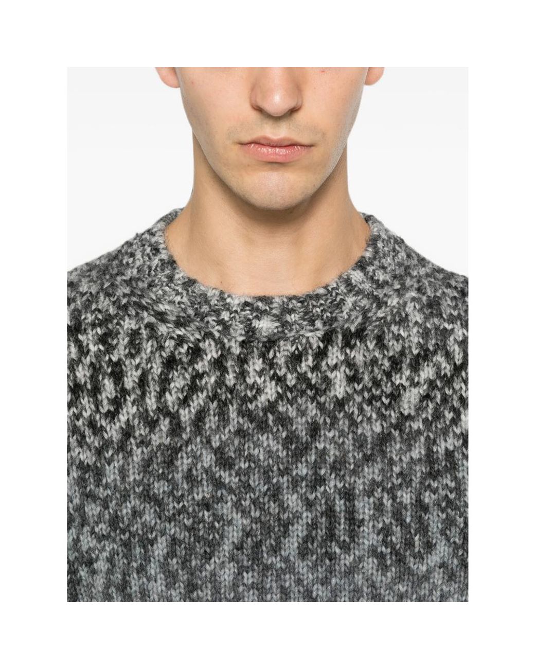 Dondup Gray Crew-Neck Sweater for men
