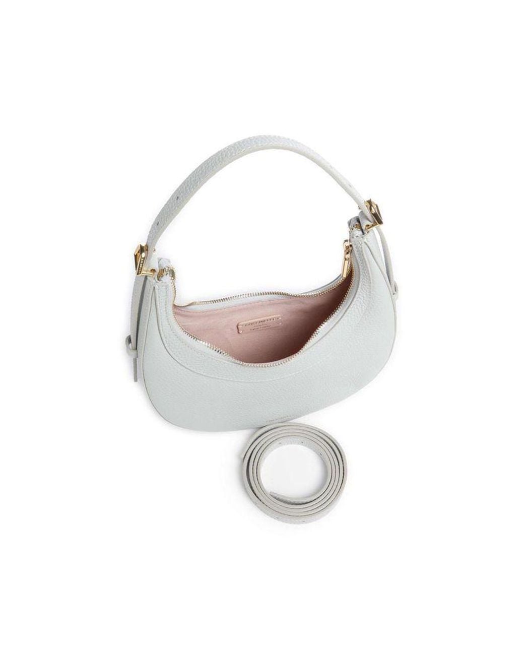 Coccinelle White Shoulder Bag Cowhide