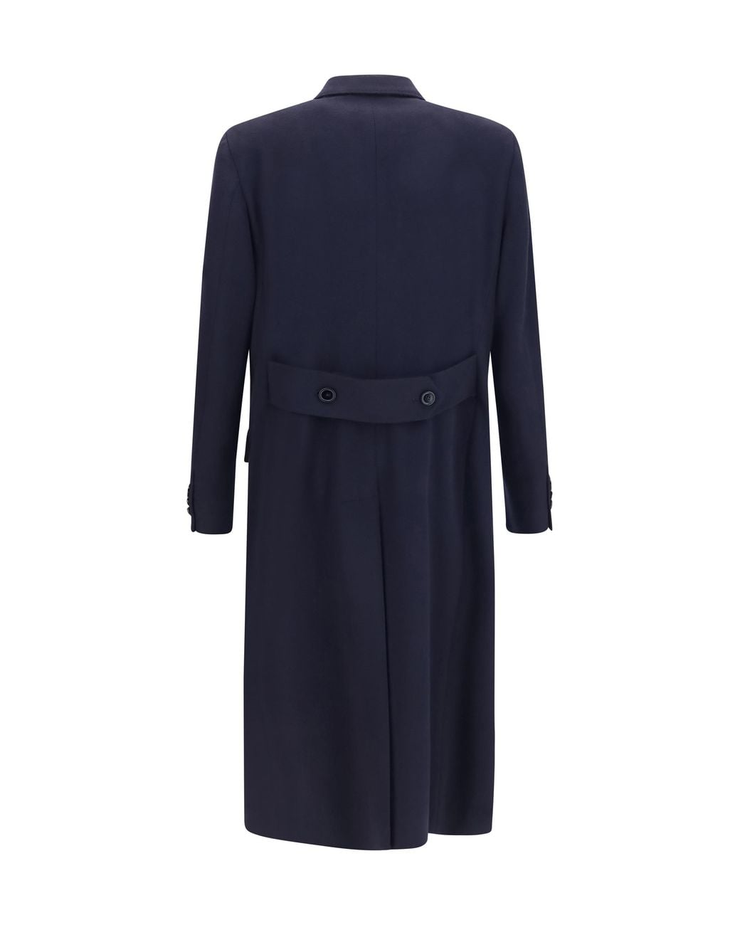 Dolce & Gabbana Blue Double-Breasted Wool Coat Merino Ovis Aries Jacket for men