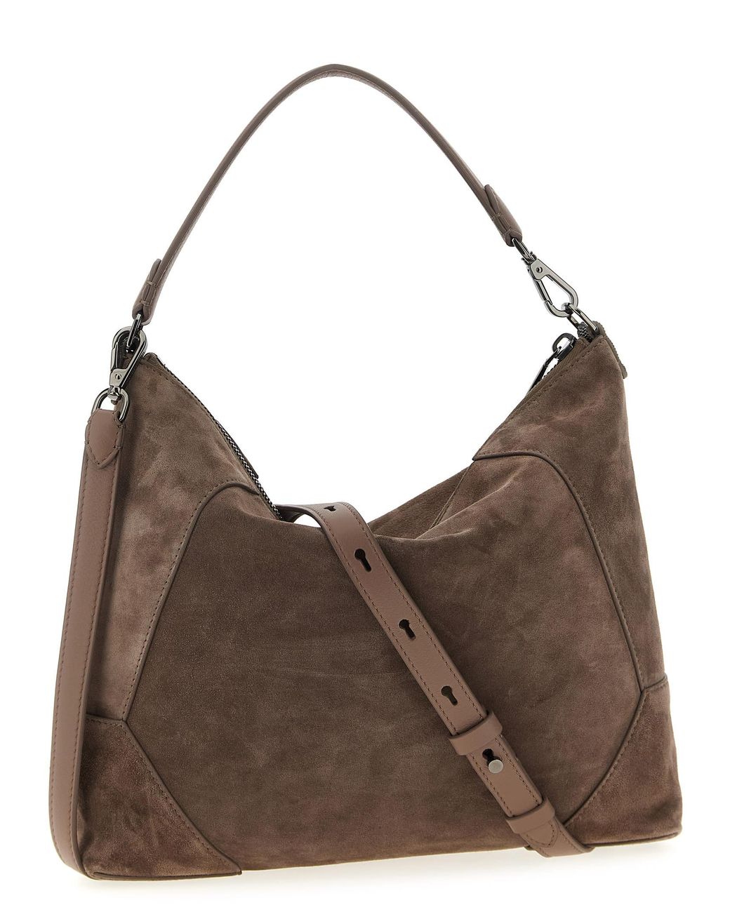 Brunello Cucinelli 'Hobo Bc Duo' Handbag in Brown | Lyst
