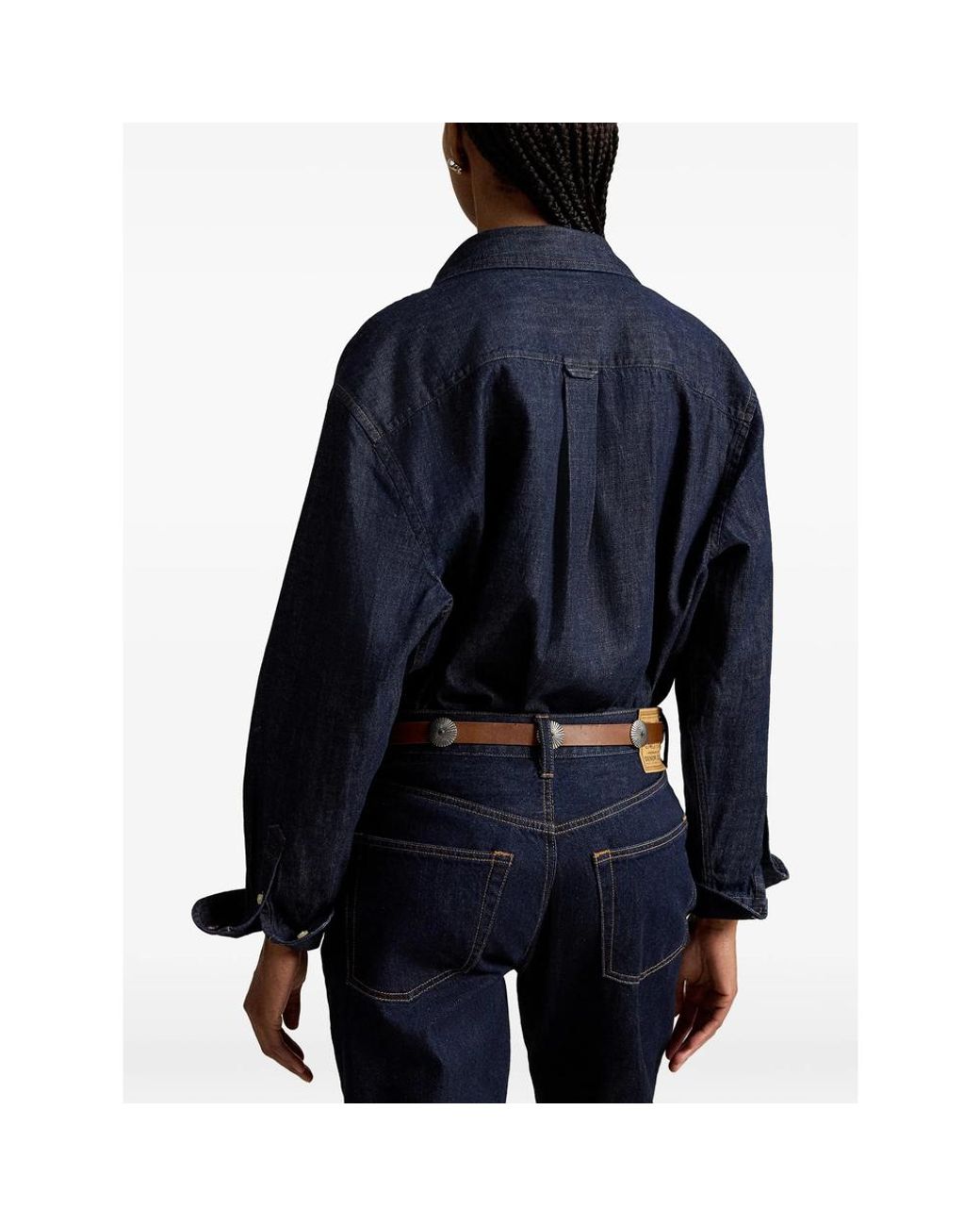 Ralph Lauren Blue Logo-Embroidered Pocket Shirt