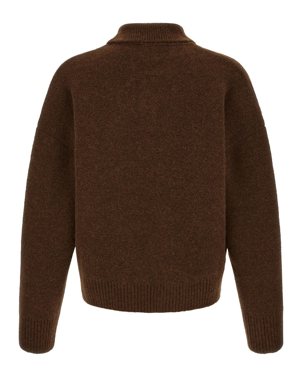 AMI Brown 'Ami De Coeur' Polo Shirt for men