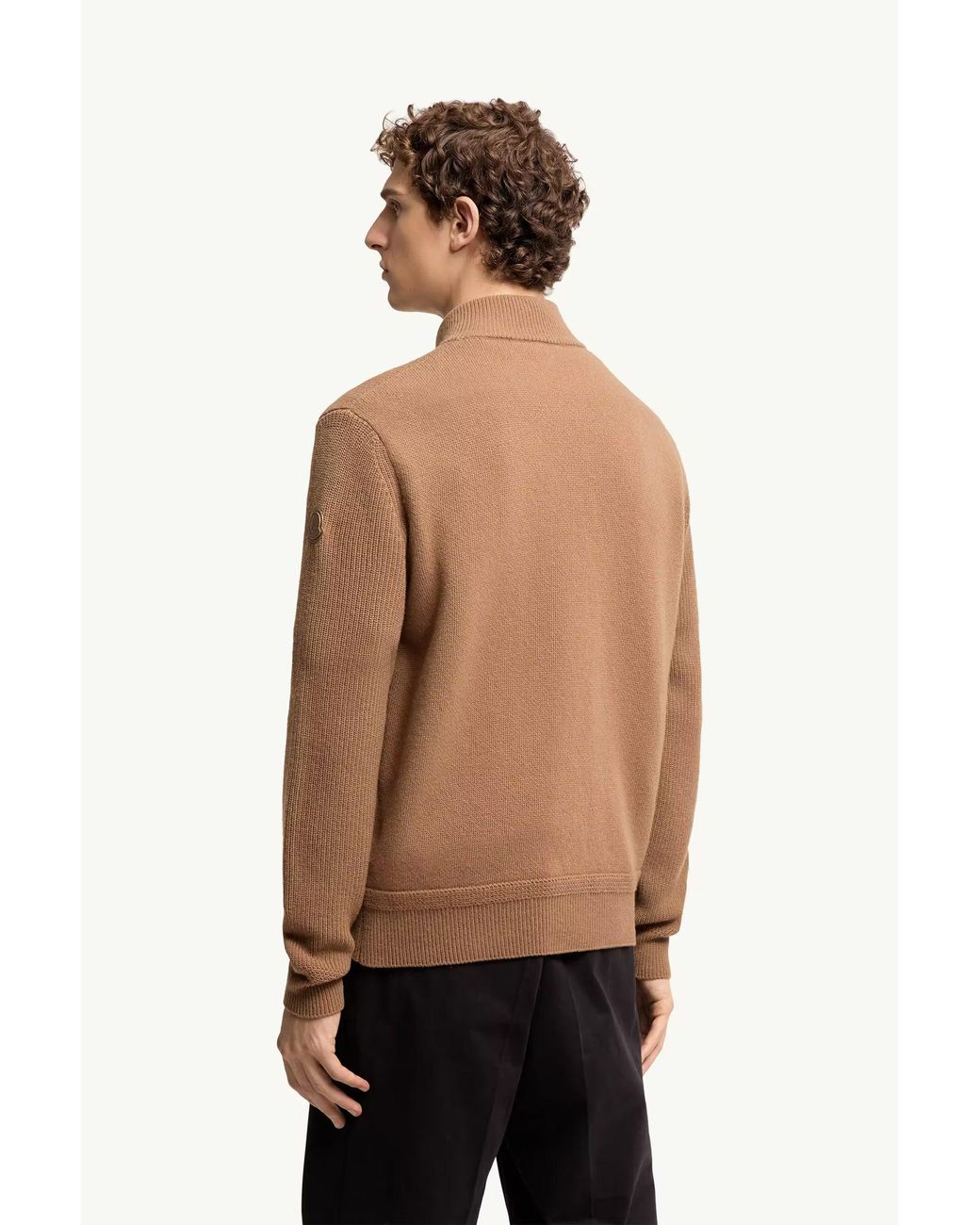 Moncler Brown Moncler Wool & Cashmere Zip-Up Cardigan for men