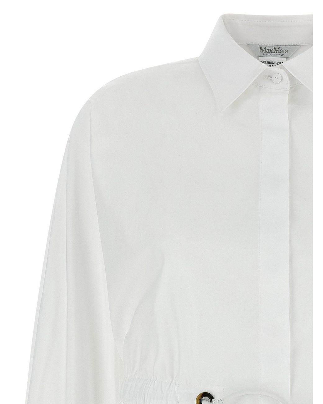 Max Mara White Cotton Poplin Shirt