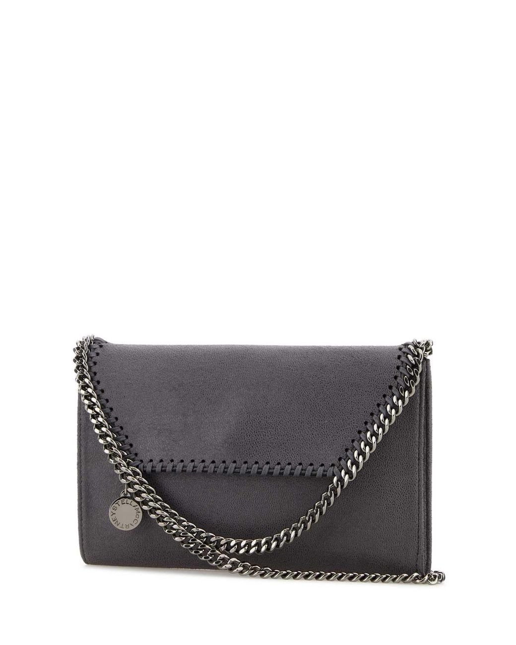 Stella McCartney Dark Shaggy Deer Mini Falabella Crossbody Bag in Grey ...