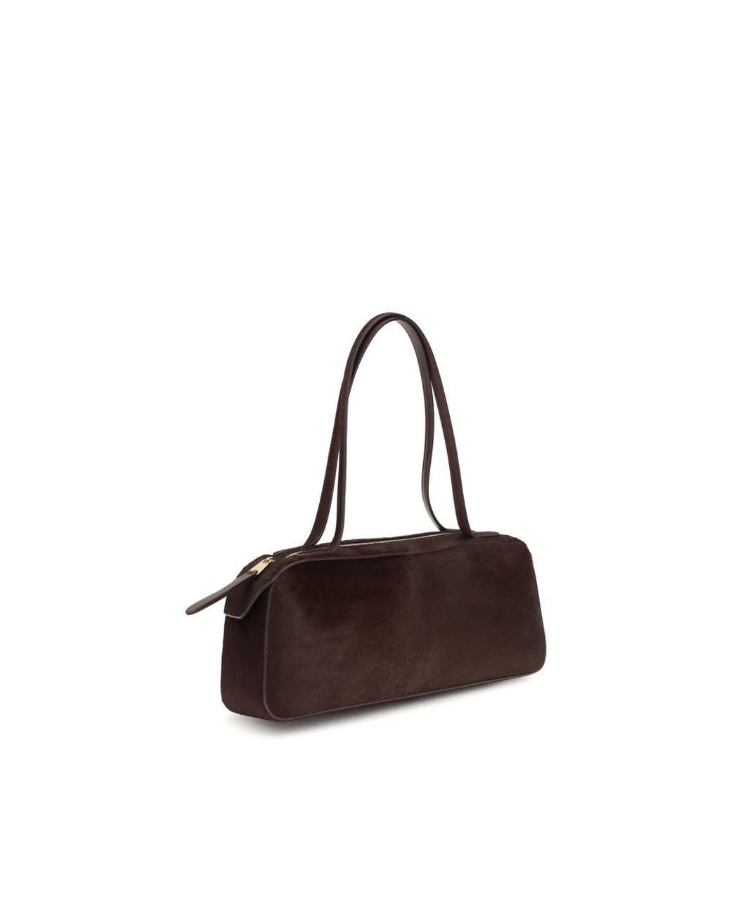 Khaite Brown Calf Leather Bos Taurus Shoulder Bag