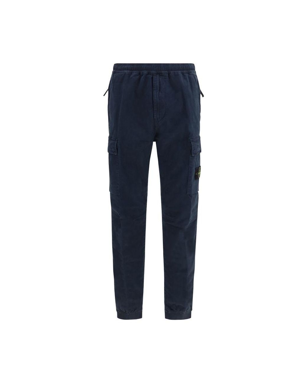 Stone Island Blue Cotton Cargo Pants for men