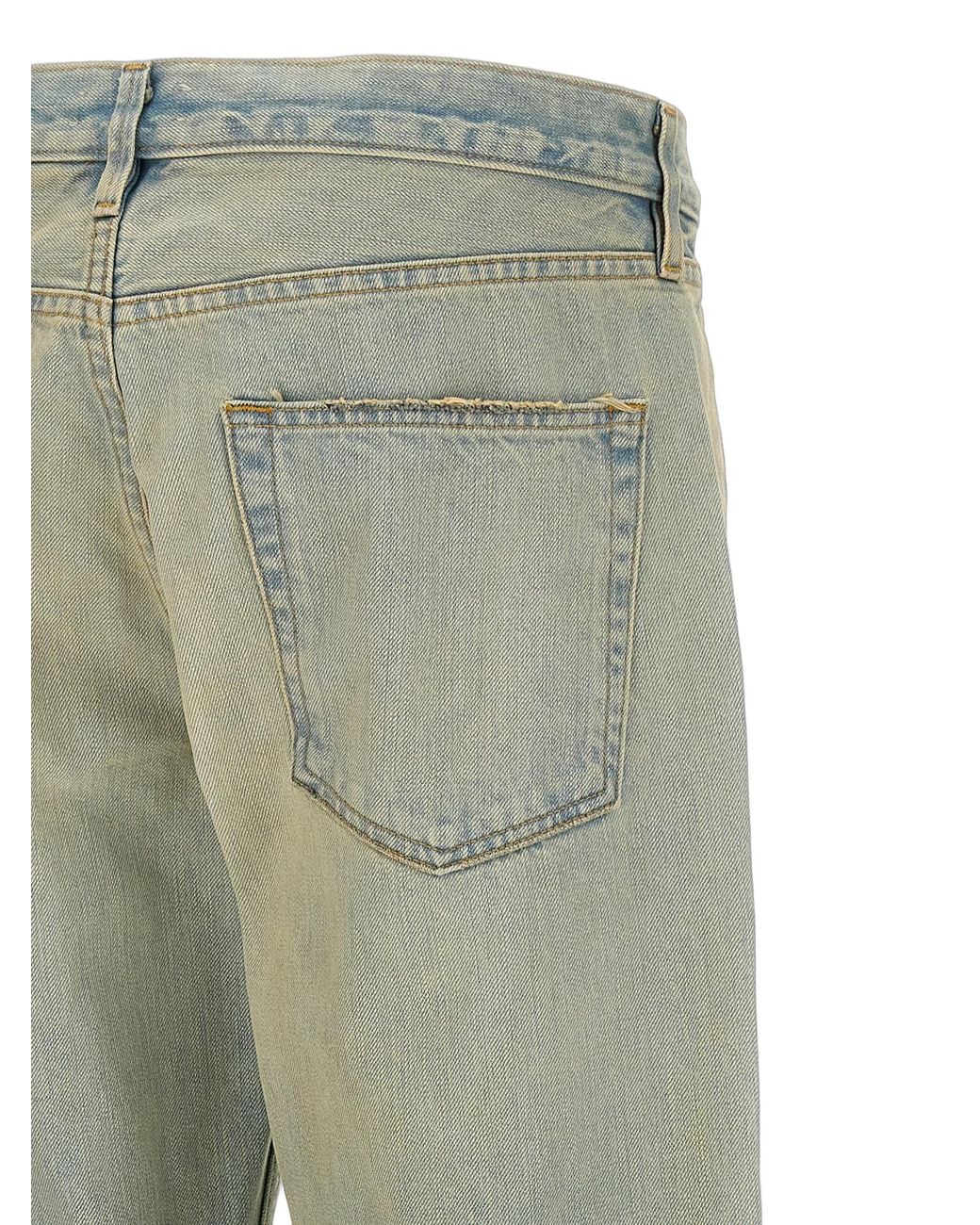 Fear Of God Green Fear Of God Raw-Cut Cotton Jeans for men