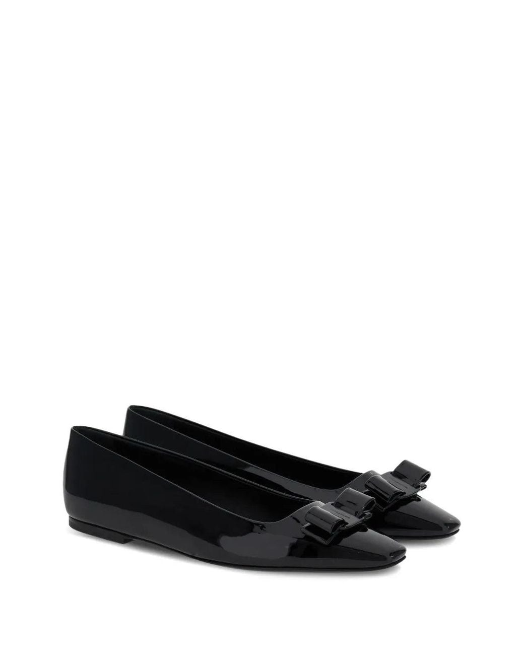 Ferragamo Black Ferragamo Vara Bow Ballerina Shoes