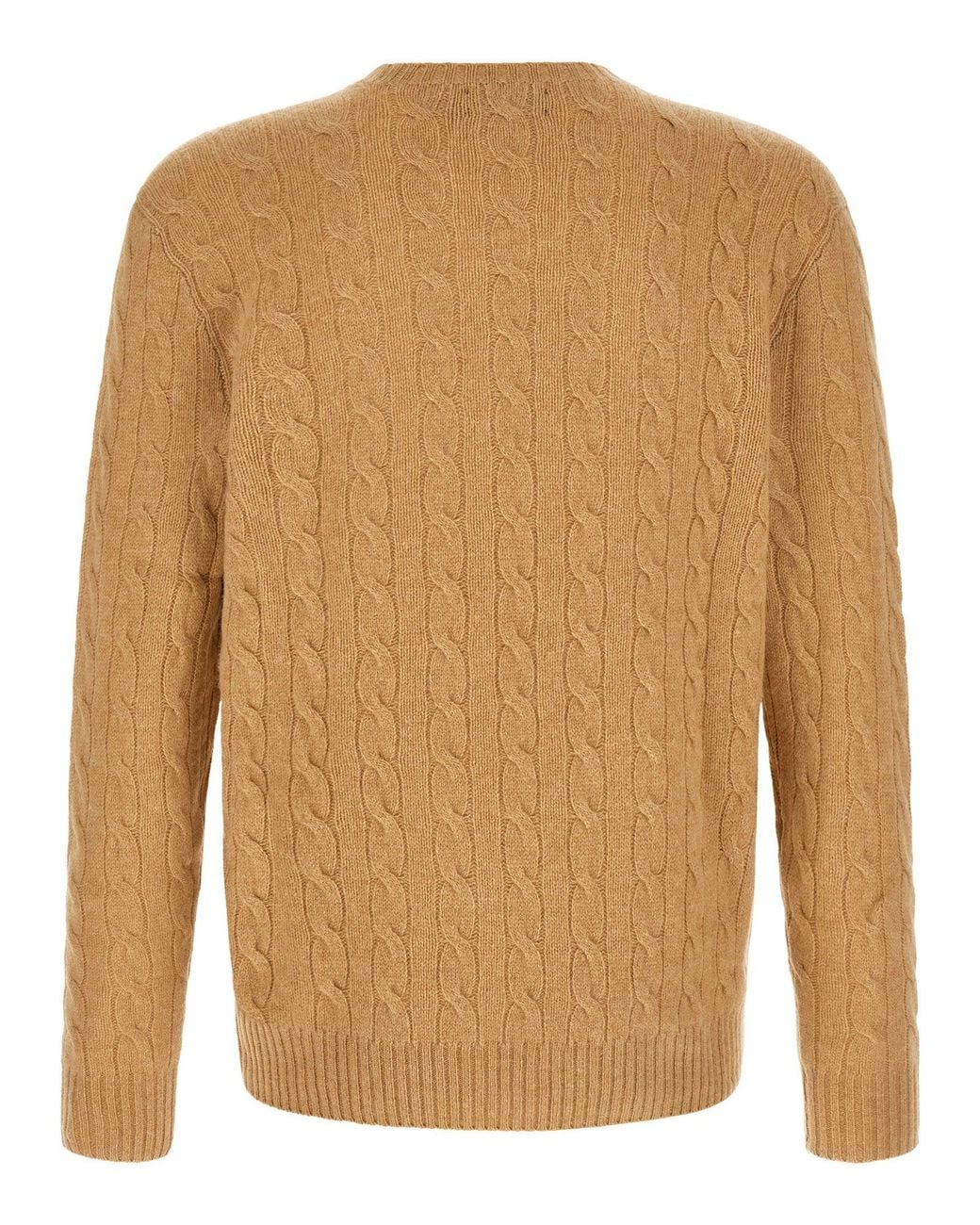 Polo Ralph Lauren Brown Cable-Knit Wool-Cashmere Sweater for men