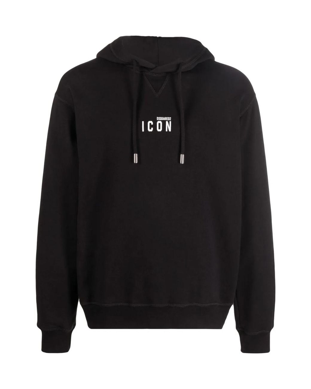 DSquared² Black Be Icon Logo Hoodie for men
