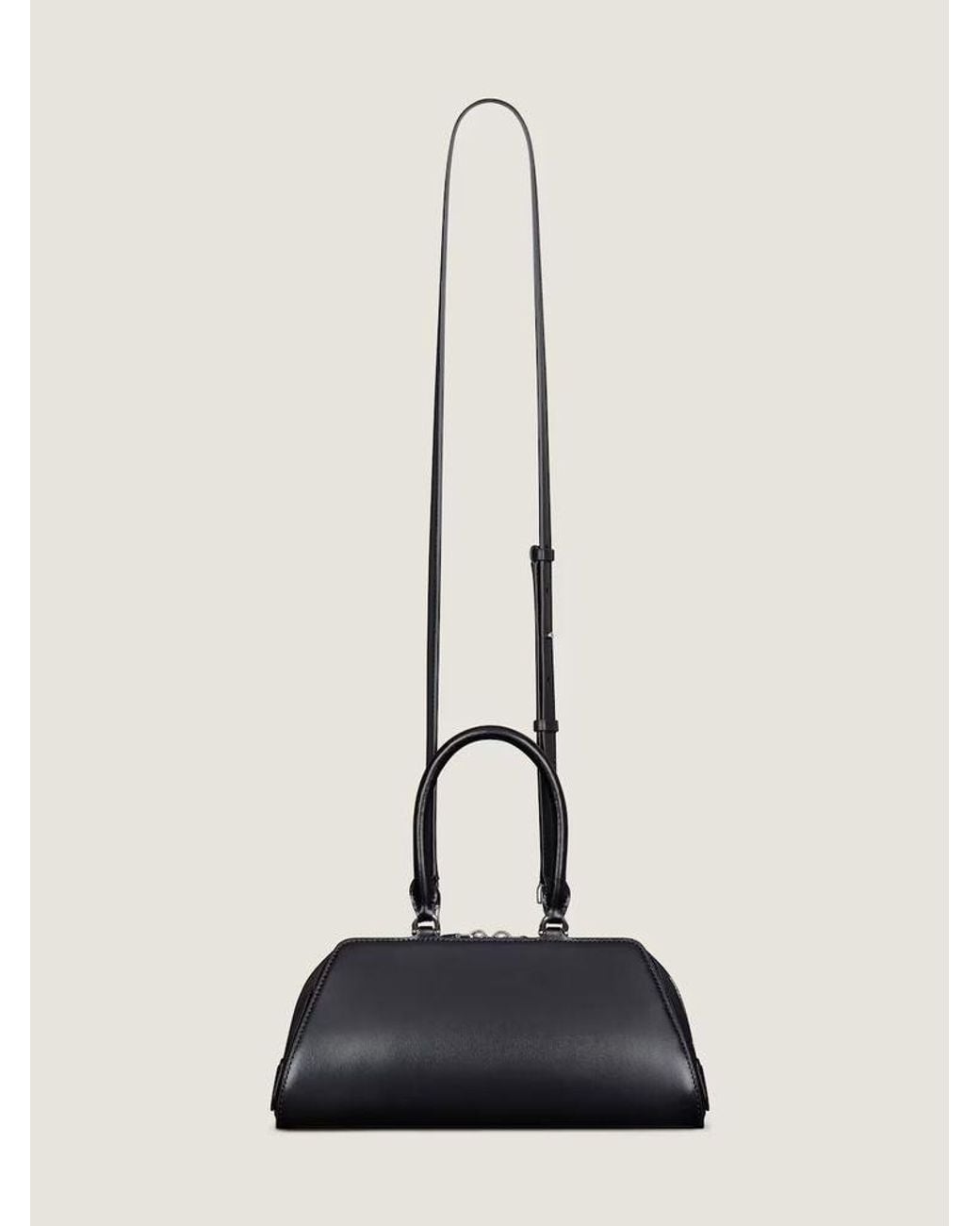 Givenchy Natural Givenchy Structured Leather Top Handle Bag