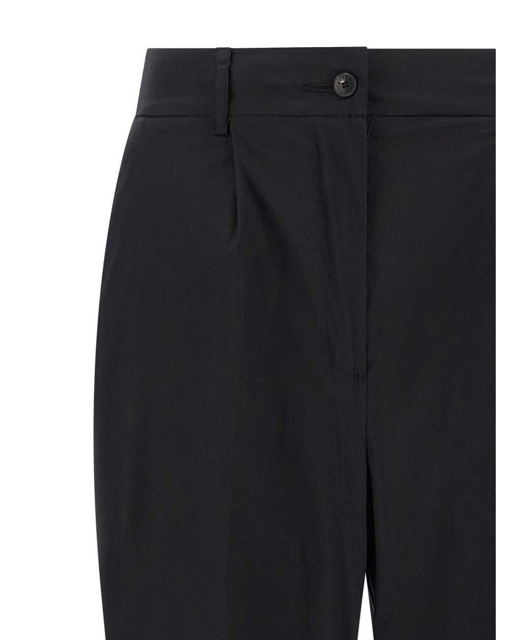 Kiton Blue Stretch Cotton Poplin Trousers