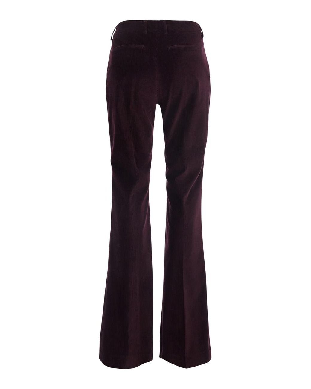 PT Torino Blue Trousers Straight-Leg Corduroy