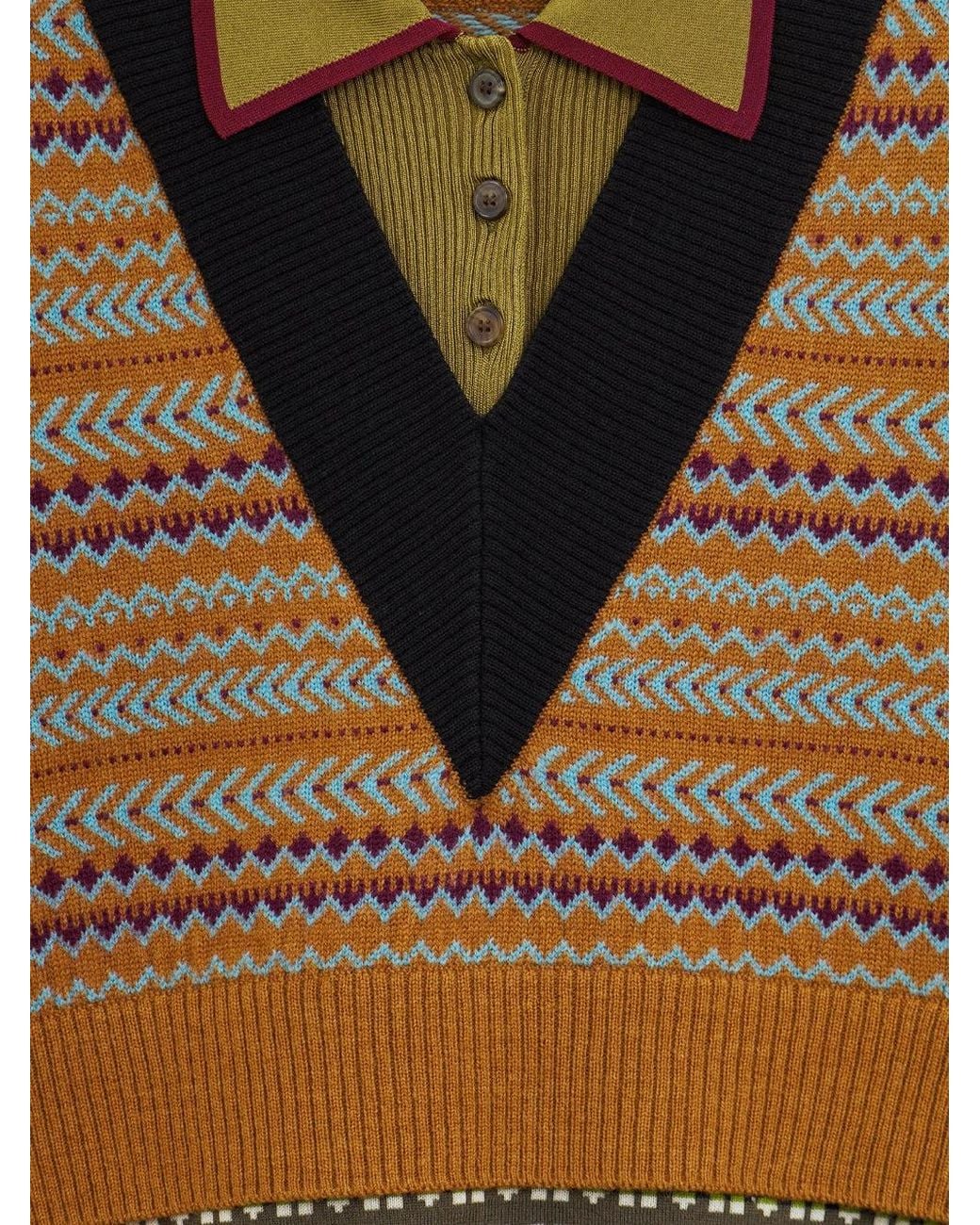 Dries Van Noten Green Boxy Jumper Ocra