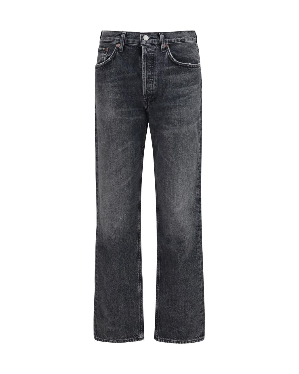 Agolde Gray Vintage Straight-Leg Jeans