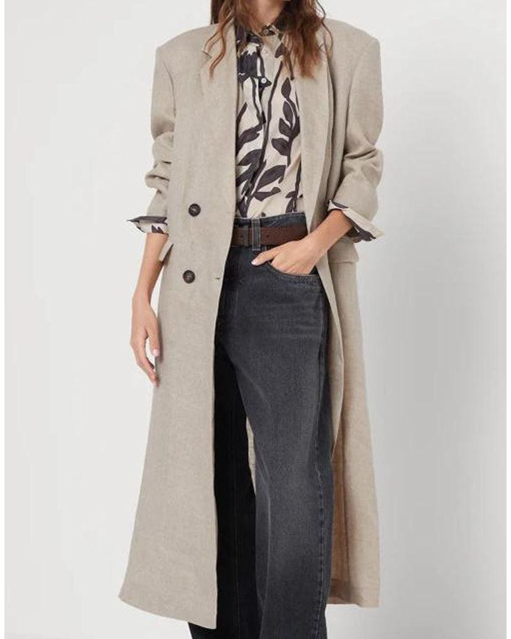 Brunello Cucinelli Natural Linen Double Breasted Dress