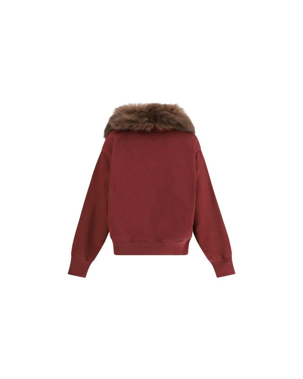 Prada Red Bordeaux Cotton Sweatshirt