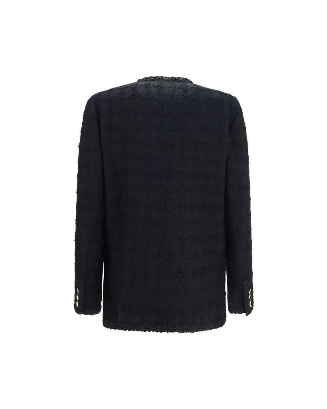 Alessandra Rich Blue Cotton Full-Length Jacket Clothing