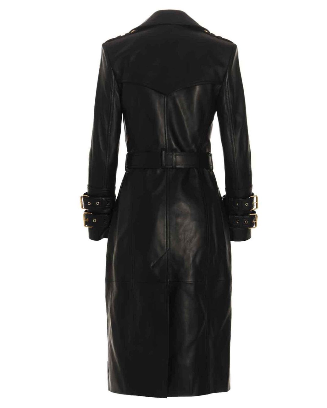 balmain-Black-Long-Leather-