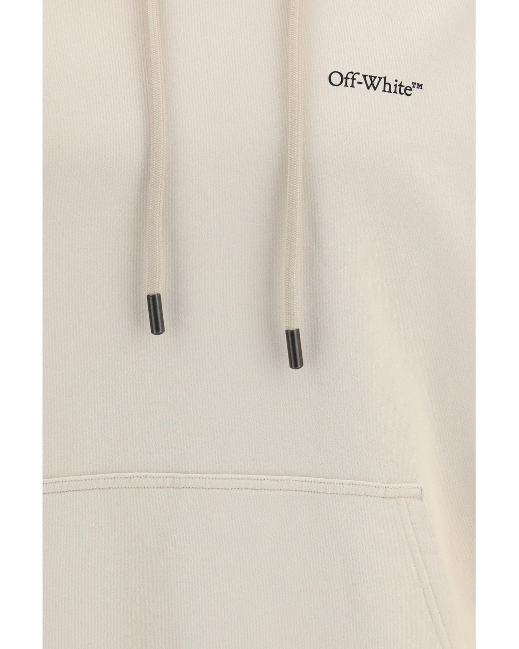 Off-White c/o Virgil Abloh Natural Skate Hoodie Half Arrows Cotton Sweatshirts for men