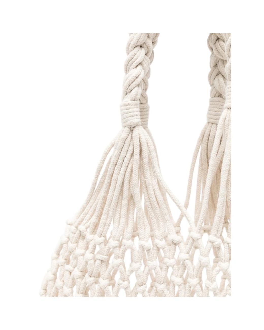 Frankie Shop White Net Tote Bag Naia Ecru Fabric