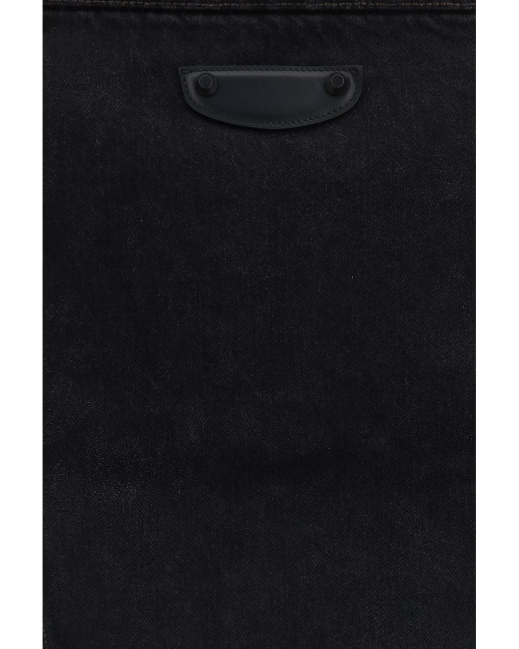 Balenciaga Black Wrap Organic Denim Jacket Cotton Puffer