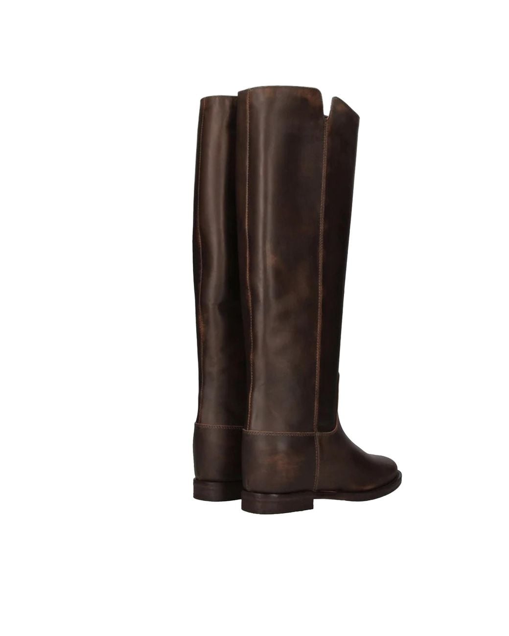Via Roma 15 Brown Pull-On Boots Smoke Upper: Leather; Sole: Rubber