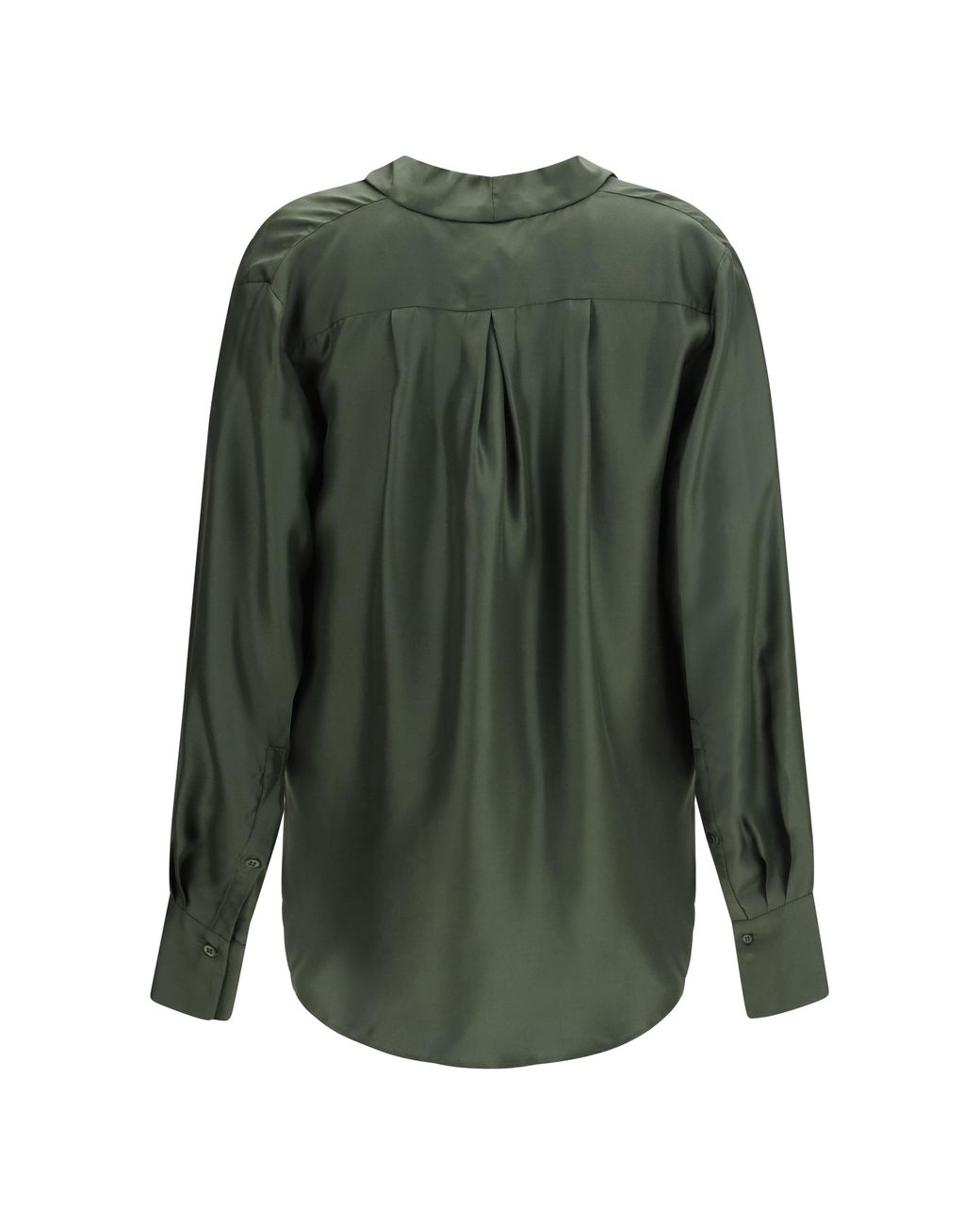 Sa Su Phi Green Silk Wrap Blouse Shirt