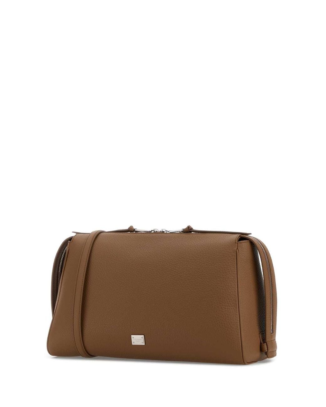 Dolce & Gabbana Brown Dolce & Gabbana Pebbled Calf Leather Shoulder Bag