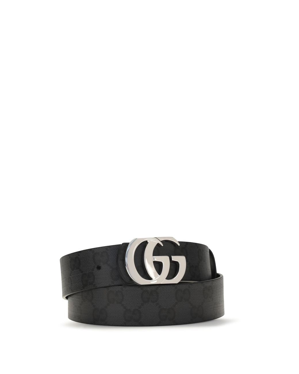 Gucci Black Belt Cut Gg Marmont for men