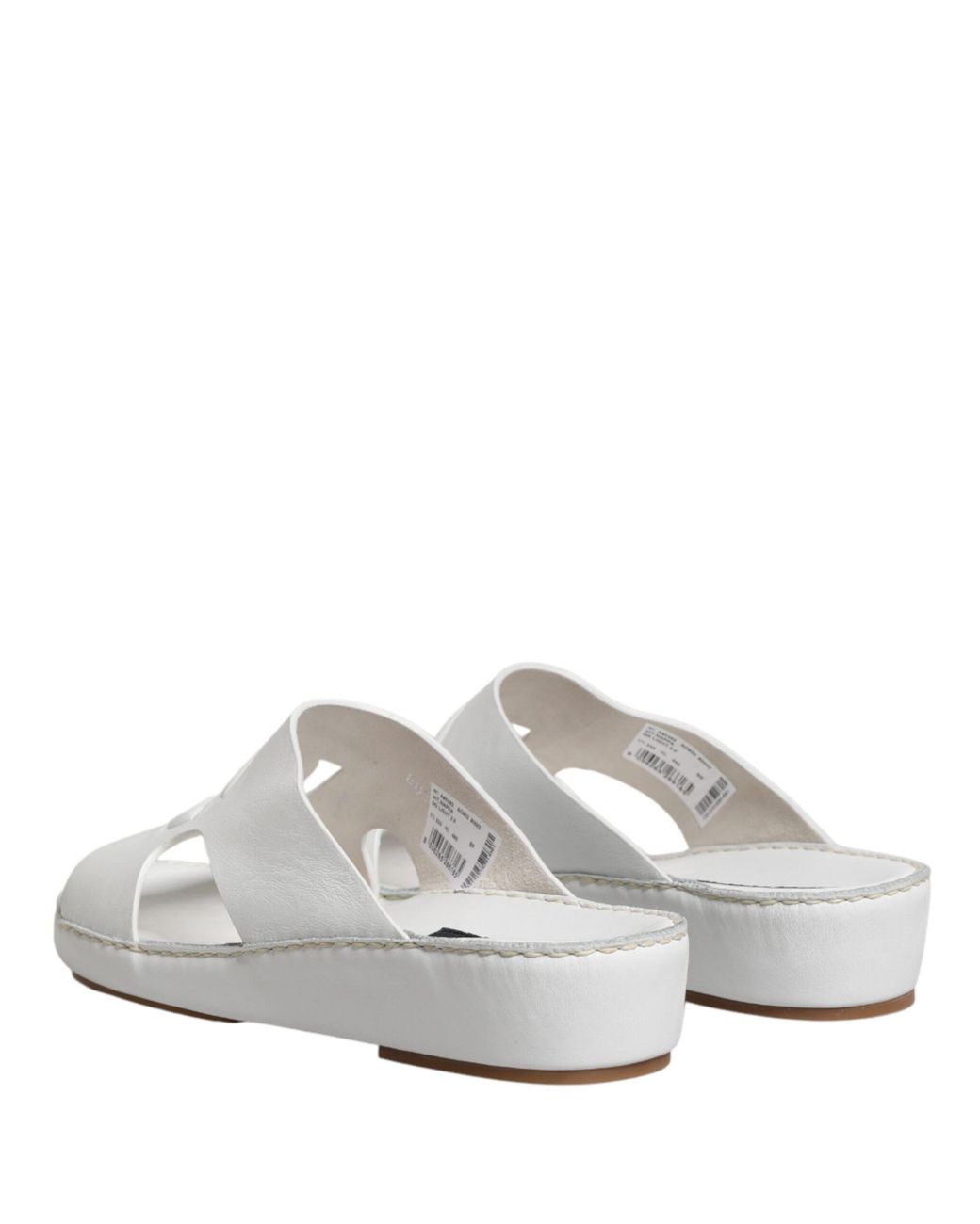 Dolce & Gabbana White Dg Cutout Slides Slippers Flats Shoes Rubber for men