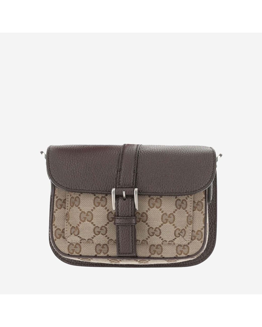 Gucci Black Gg Shoulder Bag Fabric Messenger for men