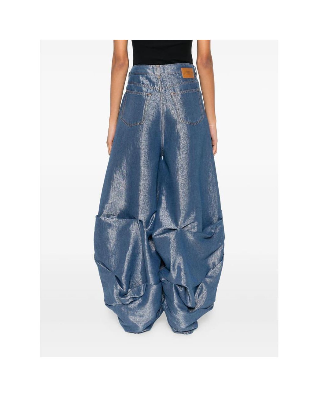 Ganni Blue Ruched Pocket Jeans