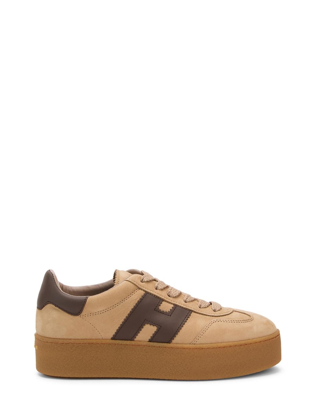 Hogan Brown Sneakers Cool Leather Calfskin