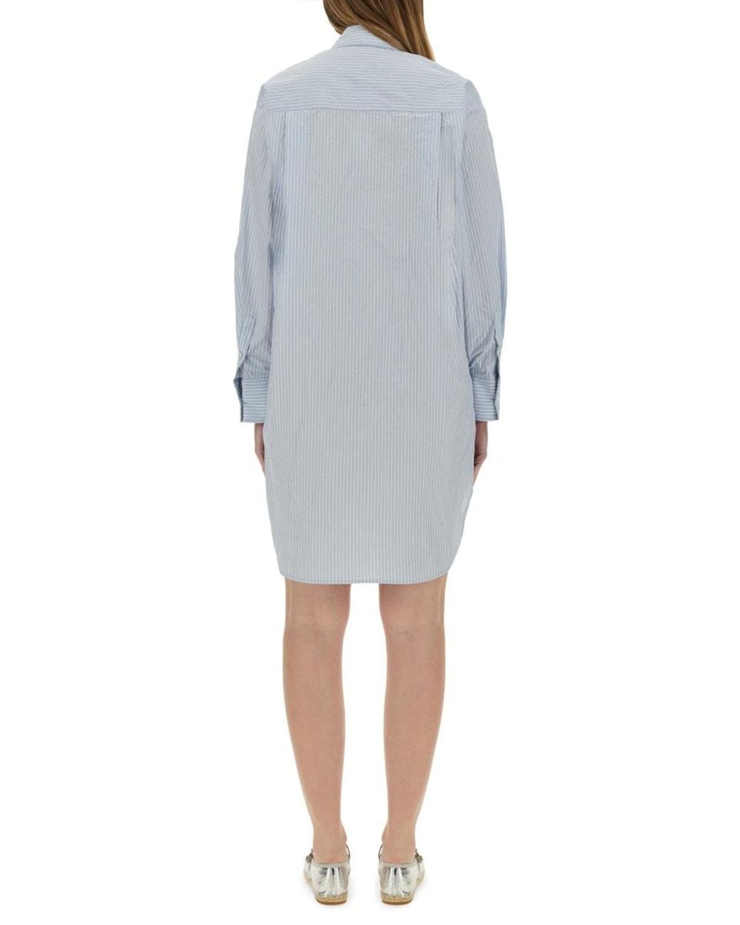 MICHAEL Michael Kors Gray Chemisier Dress Recycled Polyester Shirt