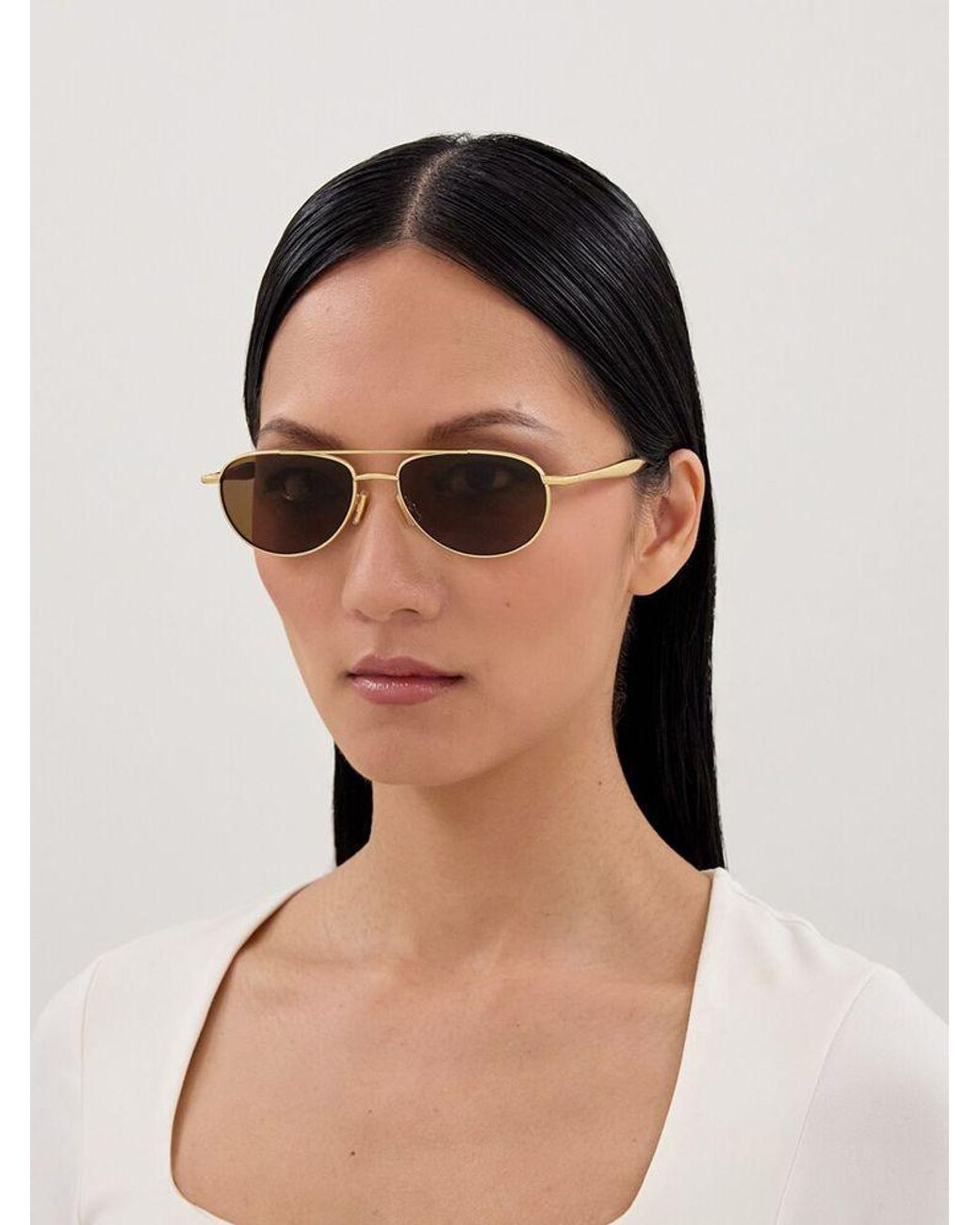 Bottega Veneta Natural Sunglasses- Metal Eyewear