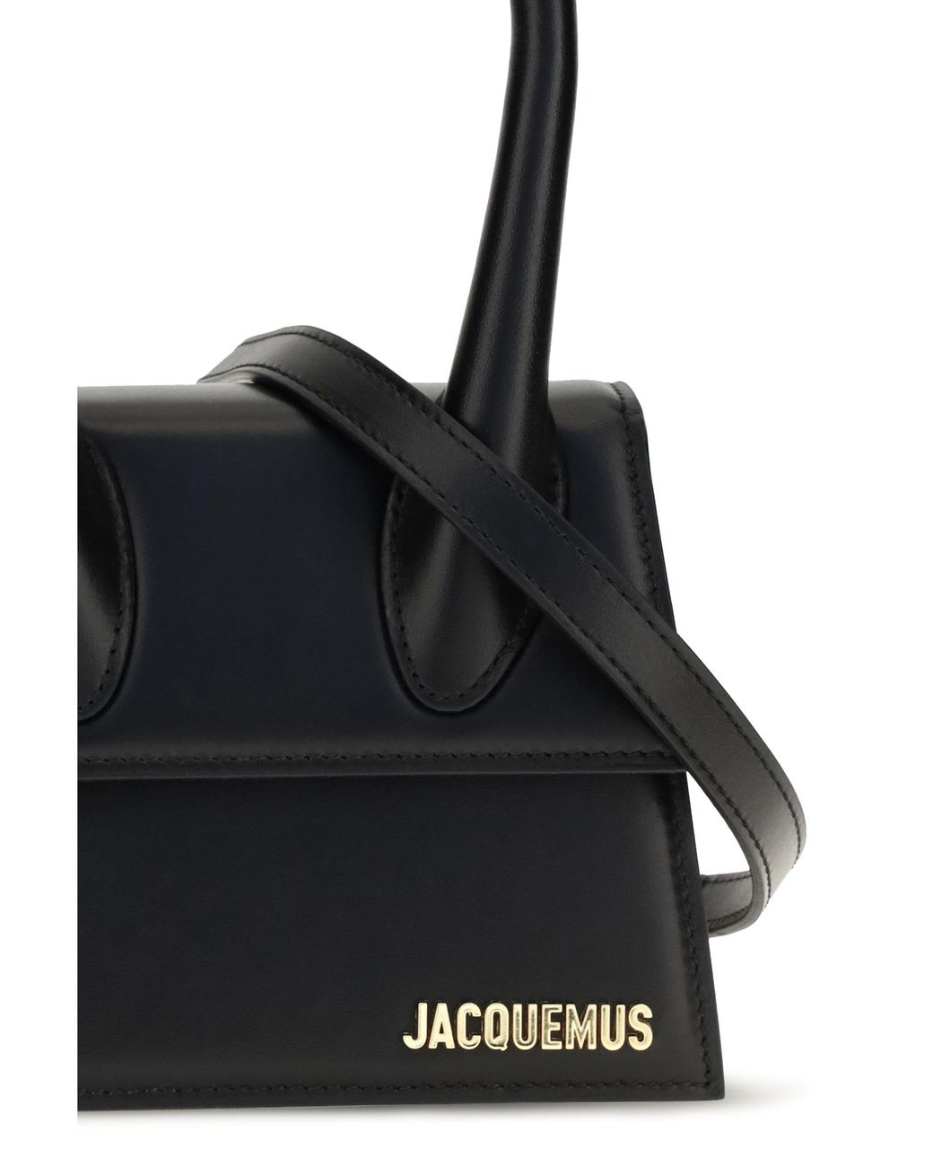 Jacquemus Black Le Chiquito Medium Leather Top Handle Bag