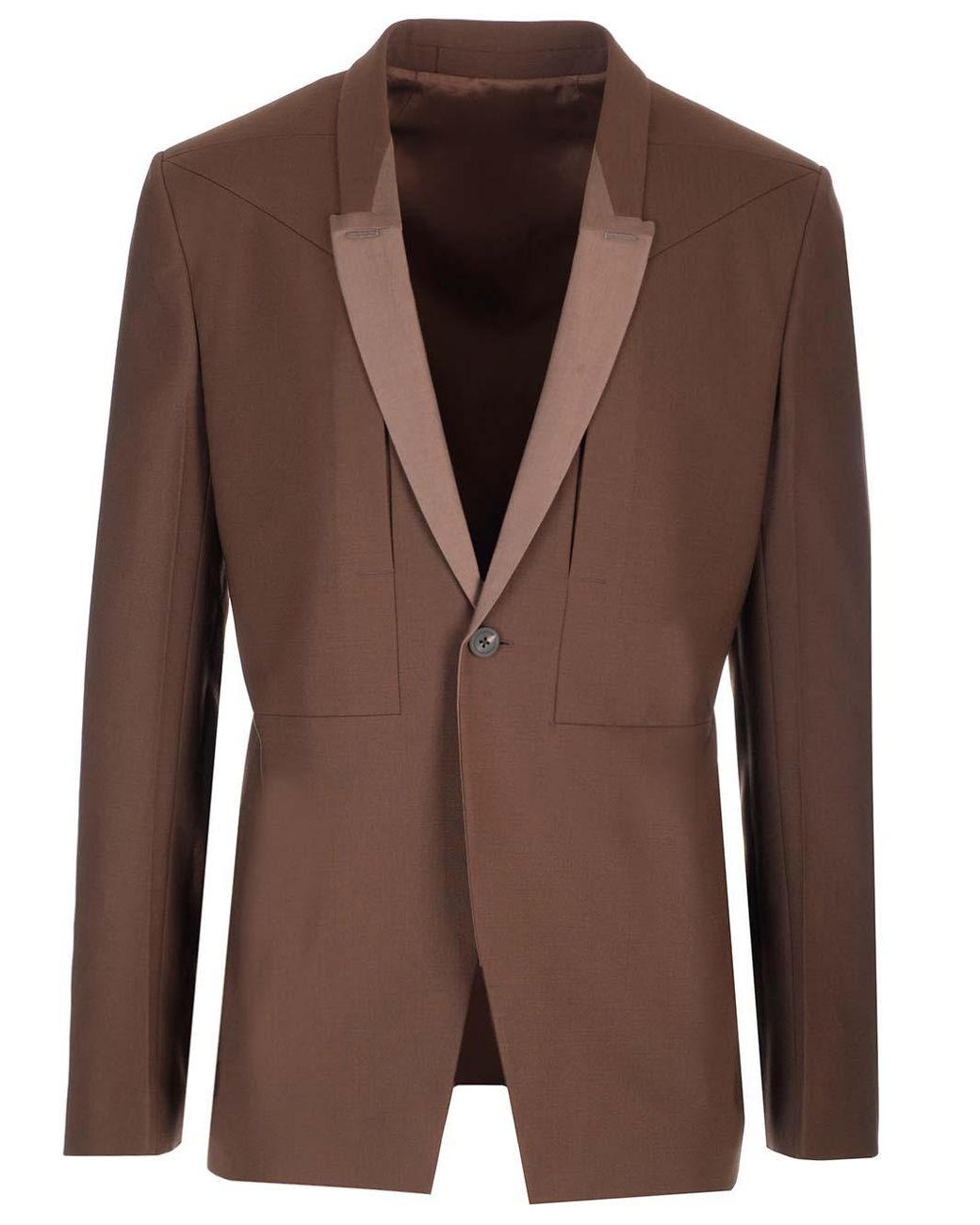 Rick Owens Wool Blazer in Brown for Men | Lyst