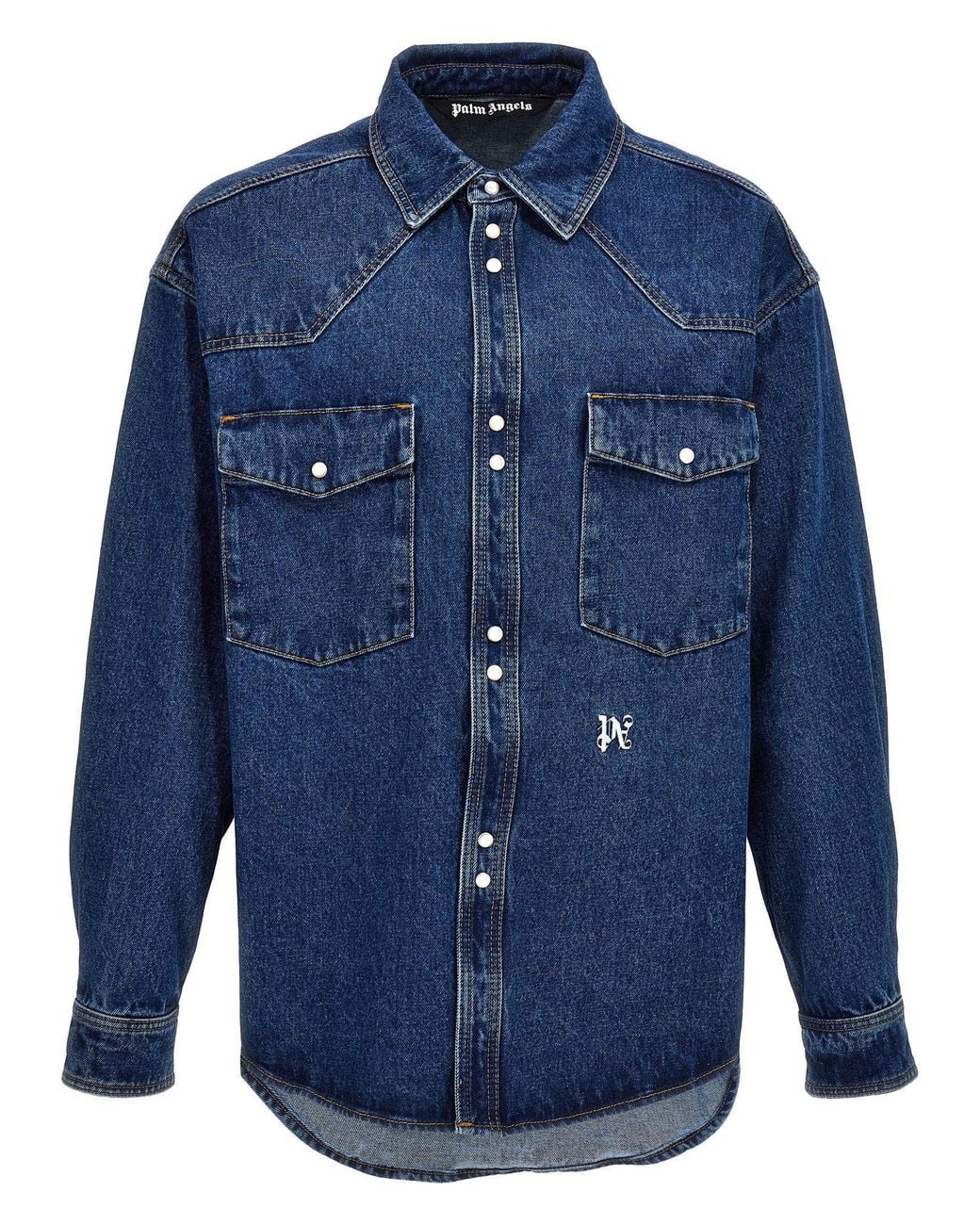 Palm Angels Blue Cotton Denim Jacket