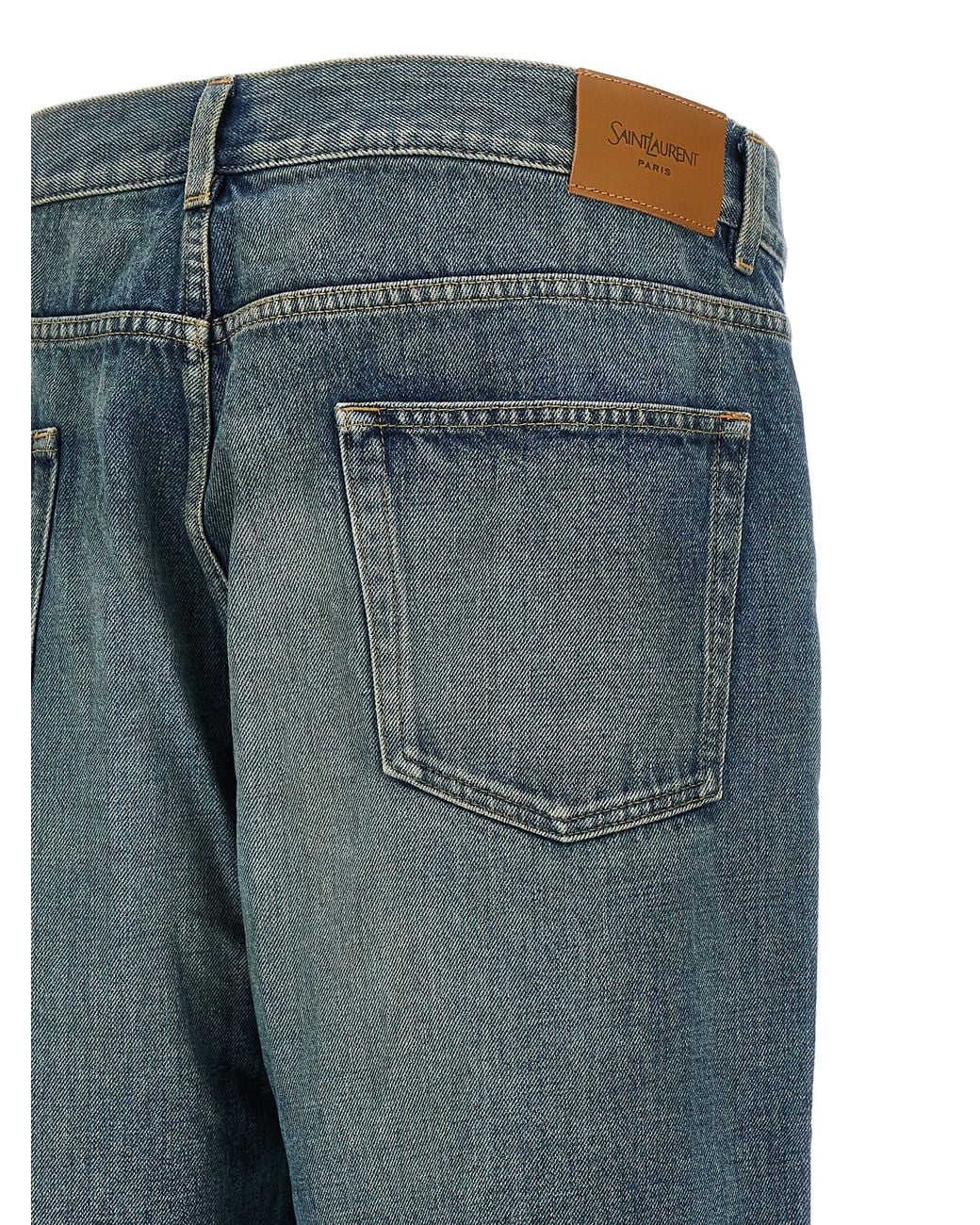 Saint Laurent Blue Saint Laurent Tapered Cotton Denim Jeans for men