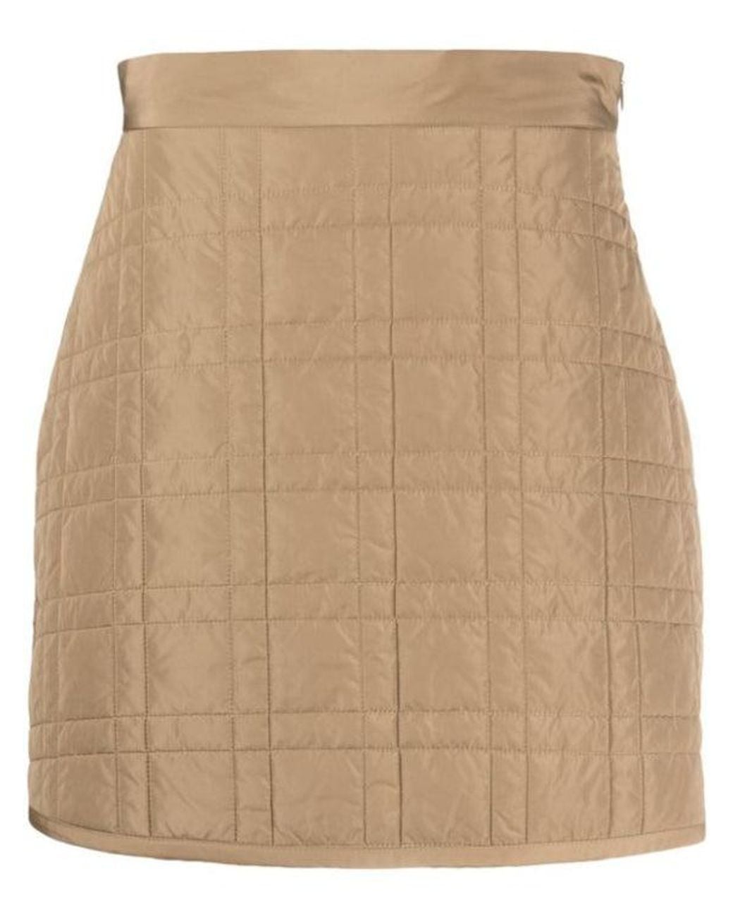 Brunello Cucinelli Natural Quilted A-Line Skirt