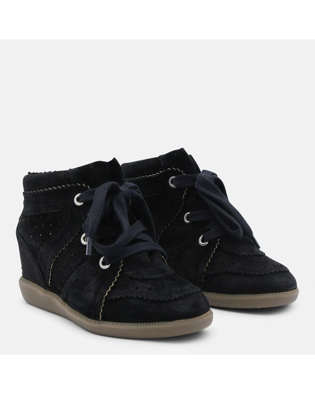 Isabel Marant Black Suede Bobby Sneakers
