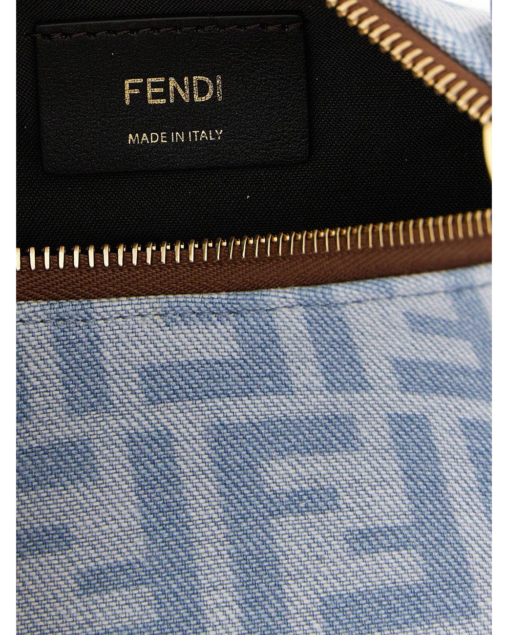 Fendi Blue Graphy Hobo Bag